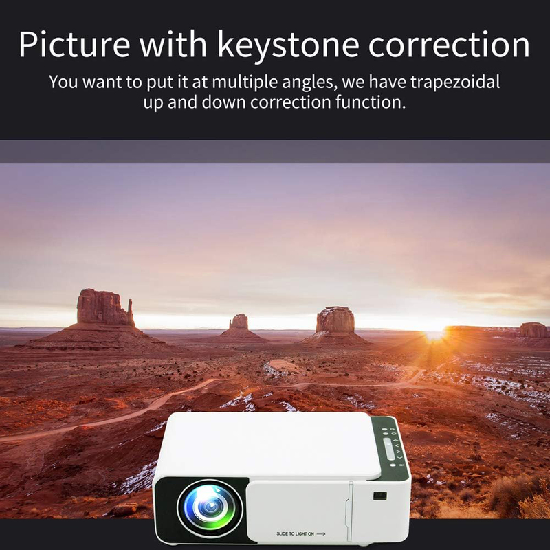 T5 Portable High Definition 1080P Projector, White