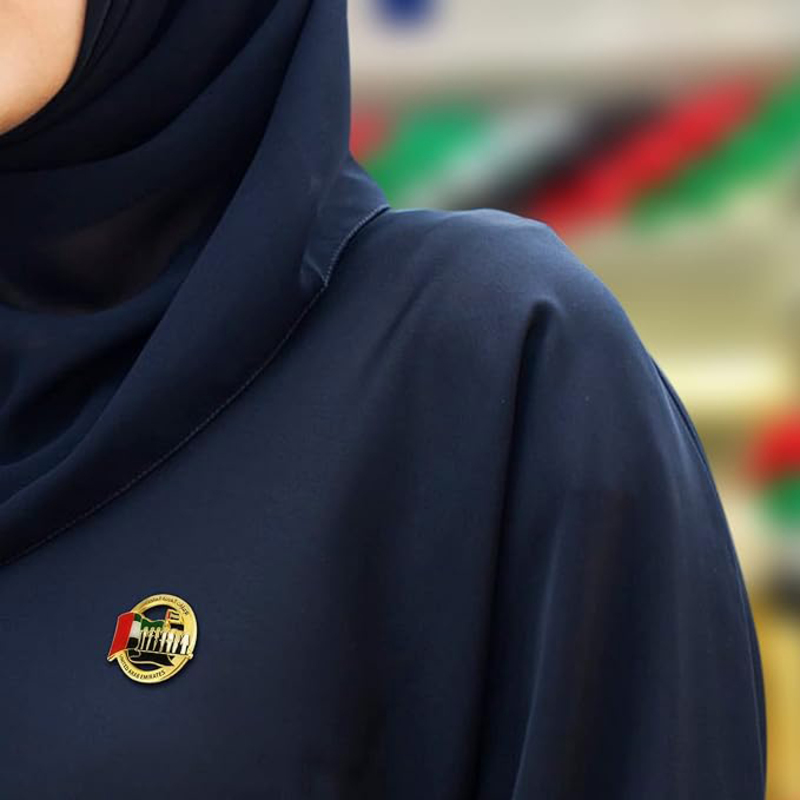 Unique Design UAE National Day Lapel Pin Gold Plated Badge 2ith Magnetic Attachment, 20 Pieces, Multicolour