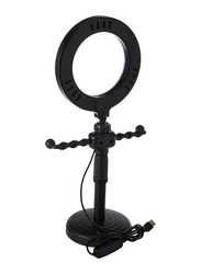 Trands Desktop LED Selfie Ring Light Stand, Black