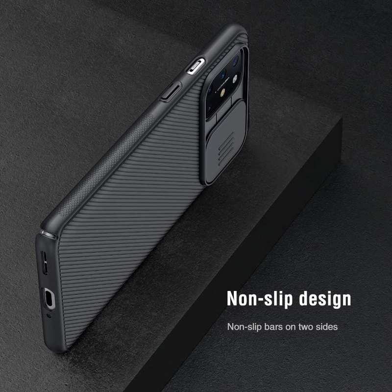 Nillkin OnePlus 8T Slim Stylish Protective Mobile Phone Case Cover with Slide Camera, Black