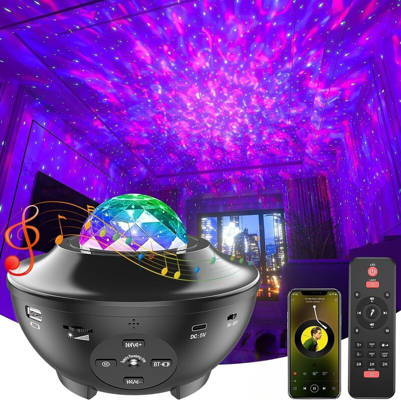 

Generic Night Light Projector with Remote Control, Black