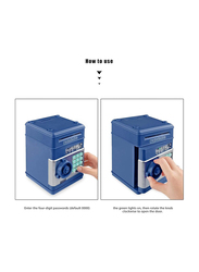 Electronic Password Piggy Bank Mini ATM Cash Coin Money Box for Children Boys & Girls, Blue