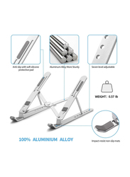 Adjustable Aluminium Laptop Stand, Silver