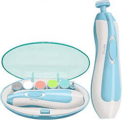 Baby Nail Electric Trimmer File Manicure Set with LED Light for Kids