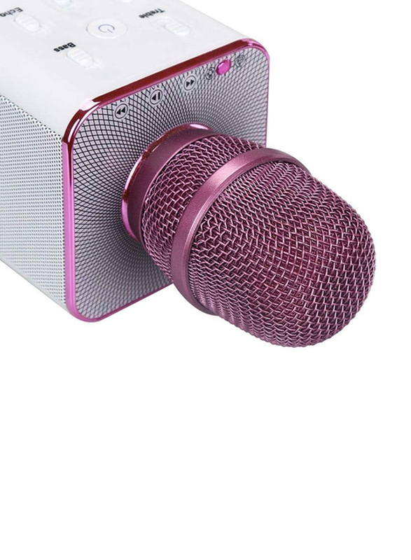 Q7 Wireless Handheld Karaoke Microphone Bluetooth for Smart Phones, Pink