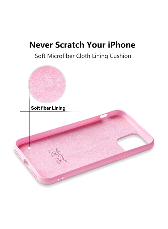 X-Level Apple iPhone 11 Silicone Anti-Scratch Microfiber Lining Cushion Mobile Phone Case Cover, Pink