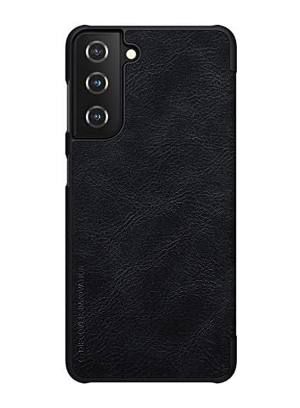 Nillkin Qin Samsung Galaxy S21 Leather Flip Mobile Phone Case Cover, Black