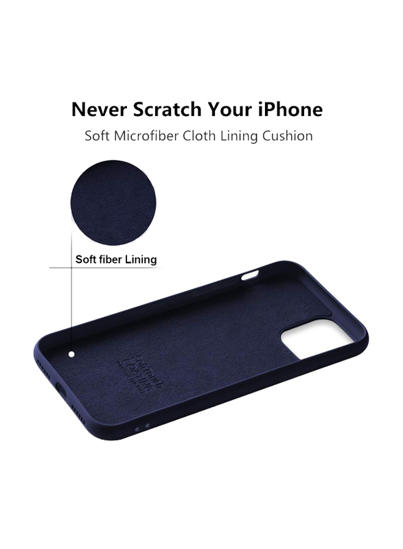 X-Level Apple iPhone 11 6.1 Inch Silicone Anti-Scratch Mobile Phone Case Cover, Navy