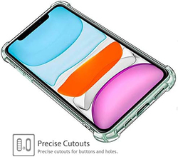 Apple iPhone 11 Pro Max Crystal Anti-Yellow Ultra Slim Soft TPU Silicone Shockproof Anti-Scratch Mobile Phone Case Cover, Clear