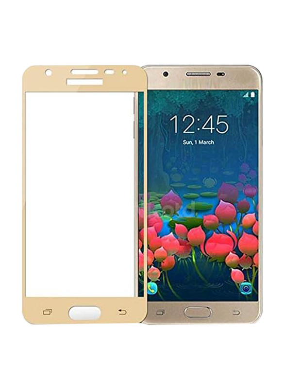 Samsung Galaxy J7 Prime 3D Tempered Glass Screen Protector, Gold