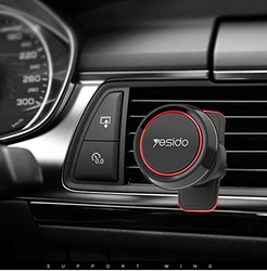 Yesido Universal Mount Air Vent Cradle 360 Degree Magnetic Car Mobile Holder, Black