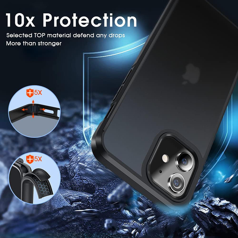 X-Level Apple iPhone 11 Silicone Slim Thin Protective Back Mobile Phone Case Cover, Black