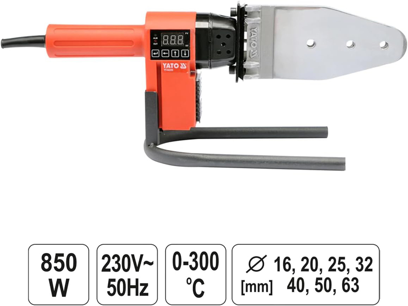 Yato 850W PVC Plastic Pipe Corded Soldering Iron, YT-82250, Multicolour