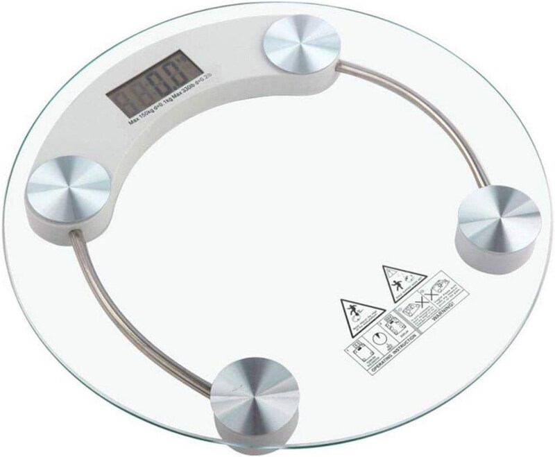 

Generic Round Digital Weighing Scale, Clear