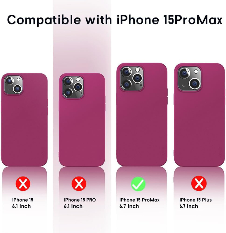 X-Level Apple iPhone 15 Pro Max Slim Fit Ultra-Thin Lightweight Anti-Scratch Back Guardian Series Mobile Phone Case Cover, Wine Red