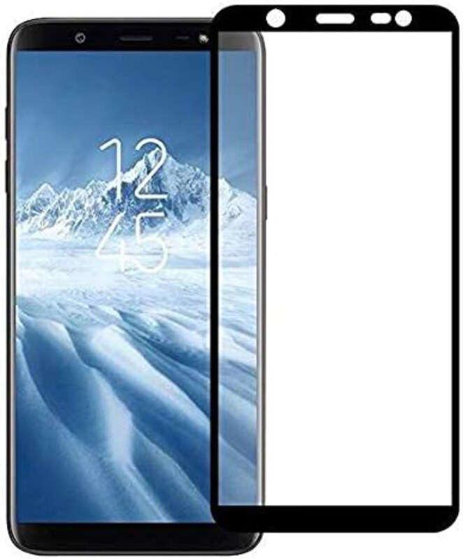 

Generic Samsung Galaxy J8 5D Glass Full Glue Mobile Phone Screen Protector, Black/Clear