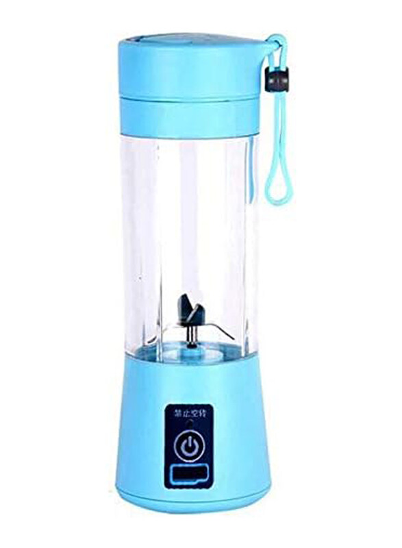 

Generic 0.38L Rechargeable Electric Portable Juicer, 3700W, Blue/Clear