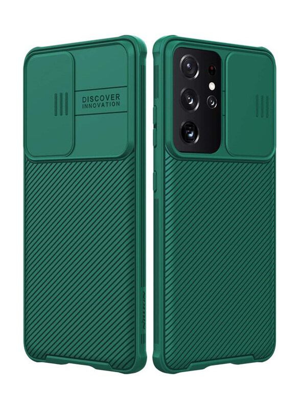 

Nillkin Samsung Galaxy S21 Ultra 5G CamShield Pro Mobile Phone Case Cover with Slide Camera Protect Cover, Dark Green