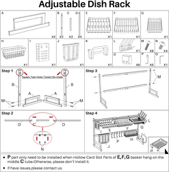 Over The Sink Dish Drying Rack, Black