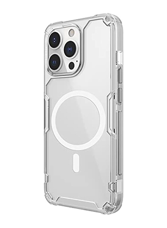 

Nillkin Apple iPhone 13 Pro Max Magnetic MagSafe Not Yellowing Mobile Phone Case Cover with Built-in Magnet Circle and Military Grade Shockproof, Clea
