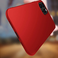 X-Level Apple iPhone 12 Pro Max 6.7-Inch 2020 Ultra-Thin Soft Flexible TPU Matte Finish Coating Grip Slim Fit Phone Case Light Back Cover Guardian Series, Red