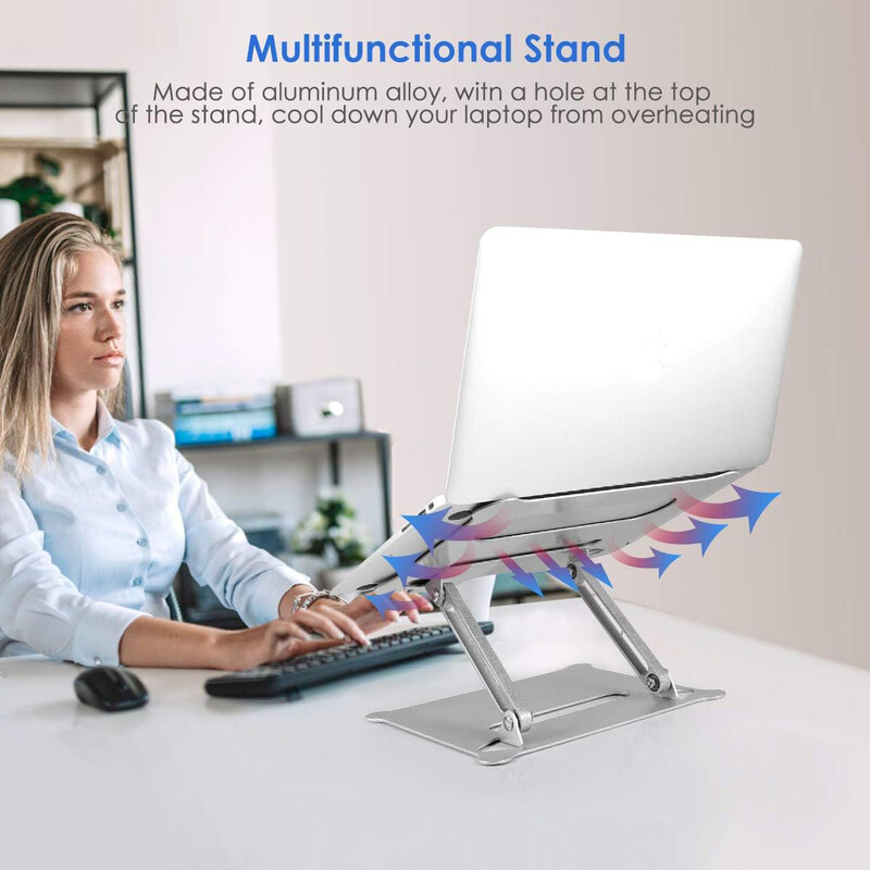 Portable Adjustable Laptop Stand, Fits for All 10 to 17.3-inch, Silver