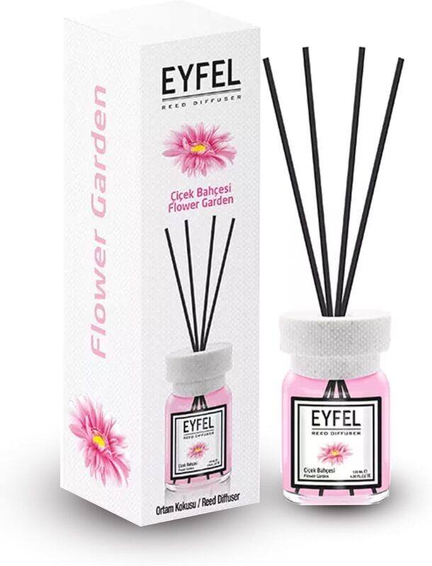 

Eyfel Flower Garden Reed Diffuser Set 120ML Premium Long-Lasting Home Fragrance with Elegant Diffuser Sticks for Bathrooms, Living Spaces, Offices, Shops &