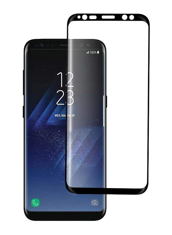 Samsung Galaxy S8 Screen Tempered Glass 5D Curved Full Coverage Protectors, Black