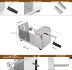 Uten Stainless Steel Potato Tower Machine, Silver