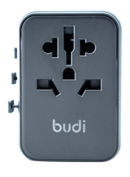 Budi 4 USB Travel Adapter, Black