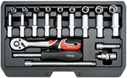 Yato 23-Piece 0.25-inch Socket Set, YT-14451, Multicolour