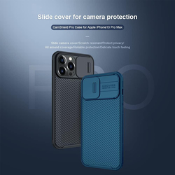 Nillkin Apple iPhone 13 Pro Max 5G 6.7-inch CamShield Pro Series Slim Protective Mobile Phone Case Cover with Slide Camera Cover, Green