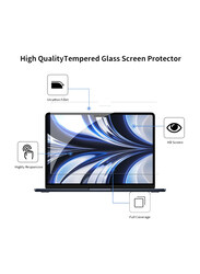 Tempered Glass Screen Protector for Apple MacBook Air 13.6-inch, 2 Pieces, Clear