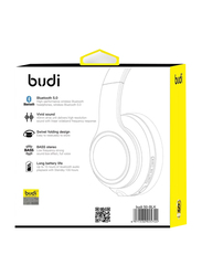 Budi Bluetooth On-Ear Wireless Headphone with Bass Stereo, Black