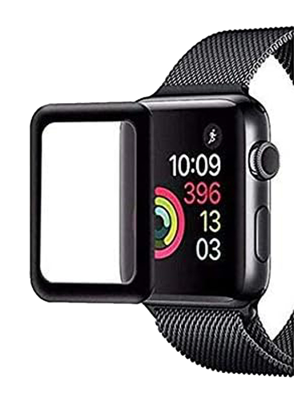 4D Glass Screen Protector for Apple iWatch 44mm, Black/Clear