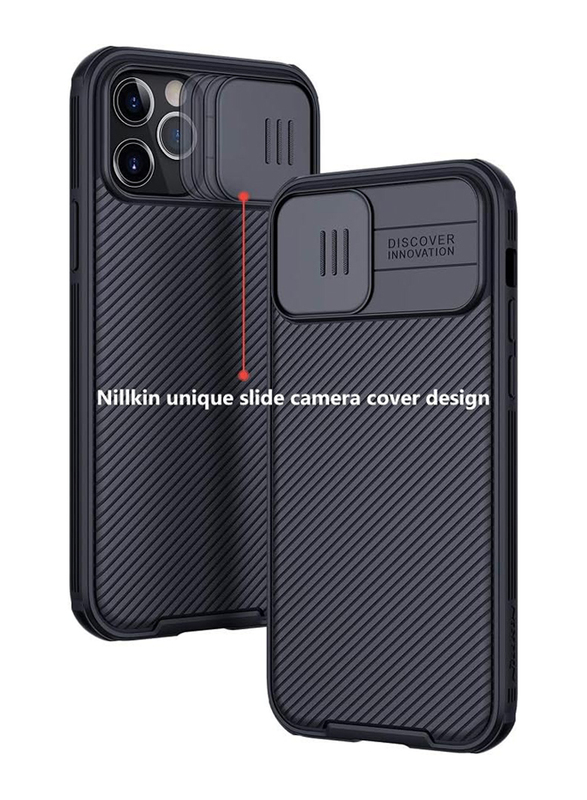 Nillkin Apple iPhone 12 and 12 Pro Upgrade CamShield Slim Protective Mobile Phone Case Cover with Slide Camera Cover, Black