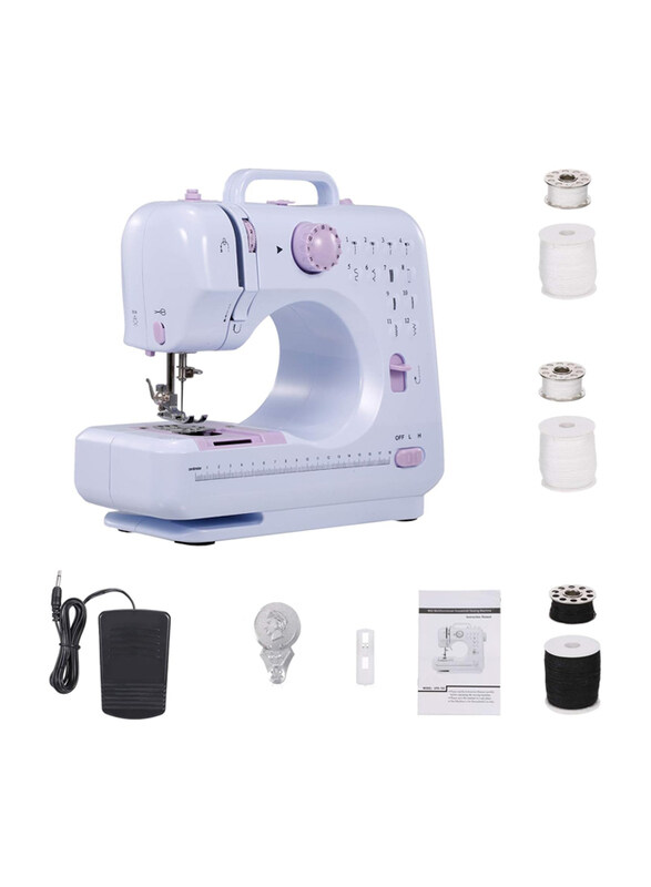 Portable Electric Household Sewing Machine, White