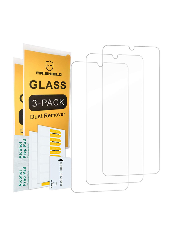 Huawei P30 Mr.Shield Japan Glass with 9H Hardness Tempered Glass Screen Protector with Lifetime Replacement, 3 Pieces, Clear