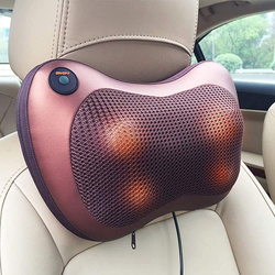 Neck and Shoulders Massage Pillow with Magnet Vibrator Electric Heating Kneading Therapy, Copper