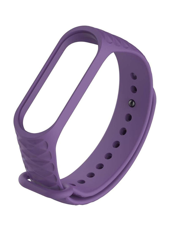 Fashion Sport Soft Silicone Replacement Wristband Wrist Strap For Xiaomi Mi Band 3, Purple