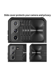 Nillkin Samsung Galaxy S21 Plus CamShield Armor Slim Protective Mobile Phone Cover Case with Slide Camera Protector Cover and Ring Kickstand, Black