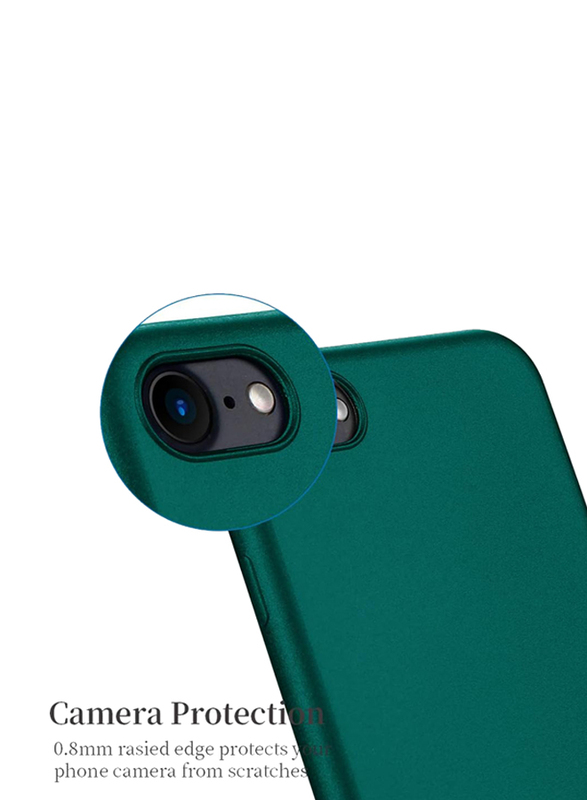 X-Level 4.7-inch Apple iPhone 7/8/SE (2nd Gen) 2020 Ultra Thin Soft Silicone TPU Bumper Slim Fit Protective Mobile Phone Case Cover, Midnight Green