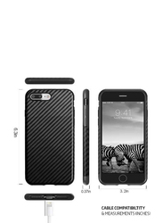 Apple iPhone 8 Plus Super-Slim Anti-Slip Grip Full Body Protector Mobile Phone Case Cover, Black