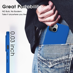 X-Level Apple iPhone 15 Plus 6.7-Inch 2023 Slim Fit Ultra-Thin Soft TPU Matte Finish Coating Guardian Series Back Cases Cover, Blue