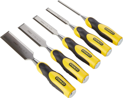 Stanley 5-Piece Dynagrip Chisel with Strike Cap Set, 216885, Multicolour