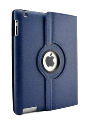 Apple iPad 2 3 4 Leather 360 Degree Rotating Stand Tablet Phone Flip Case Cover, Blue