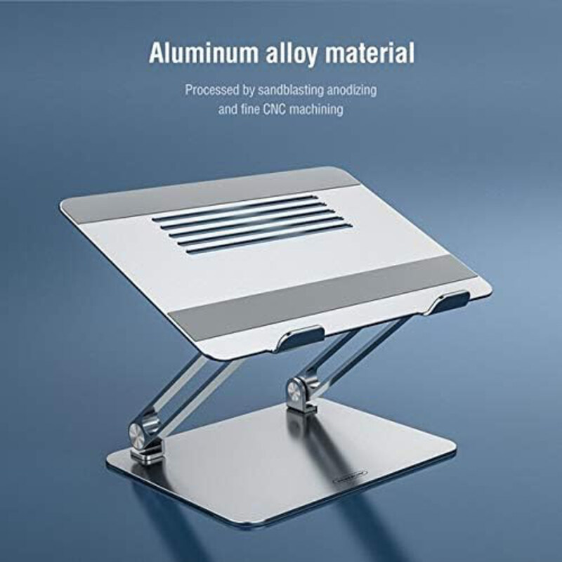 Multi-Angle Adjustable Foldable Laptop Stand, Silver