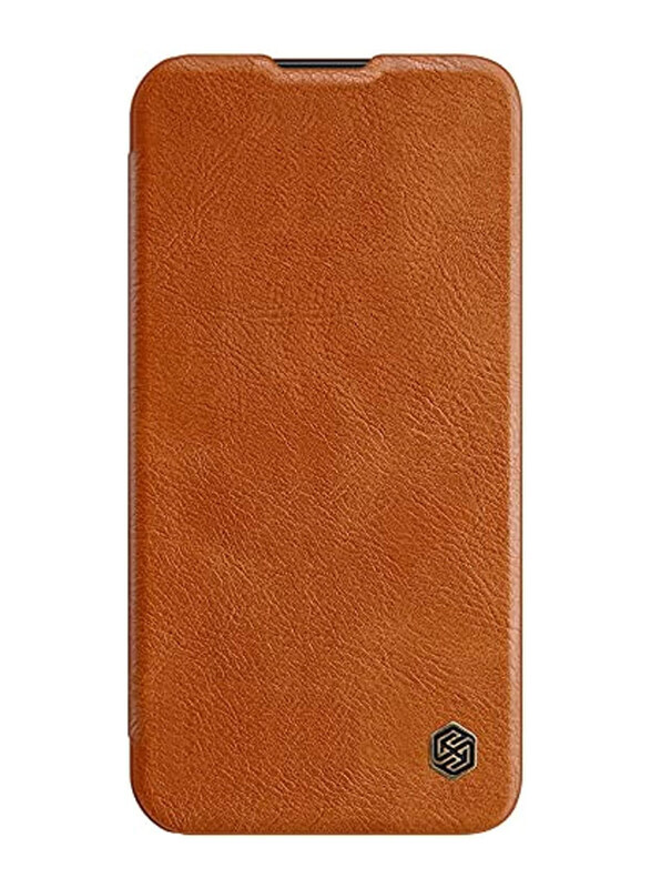 

Nillkin Qin Pro Apple iPhone 13 Leather Flip Mobile Phone Case Cover, Brown