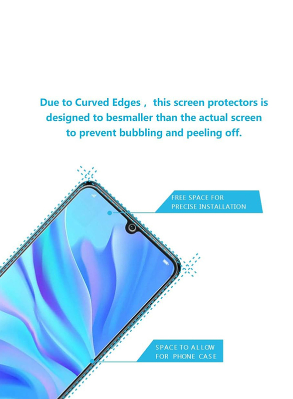 Didisky Huawei P30 Lite Tempered Glass Screen Protector, 2 Pack, Clear