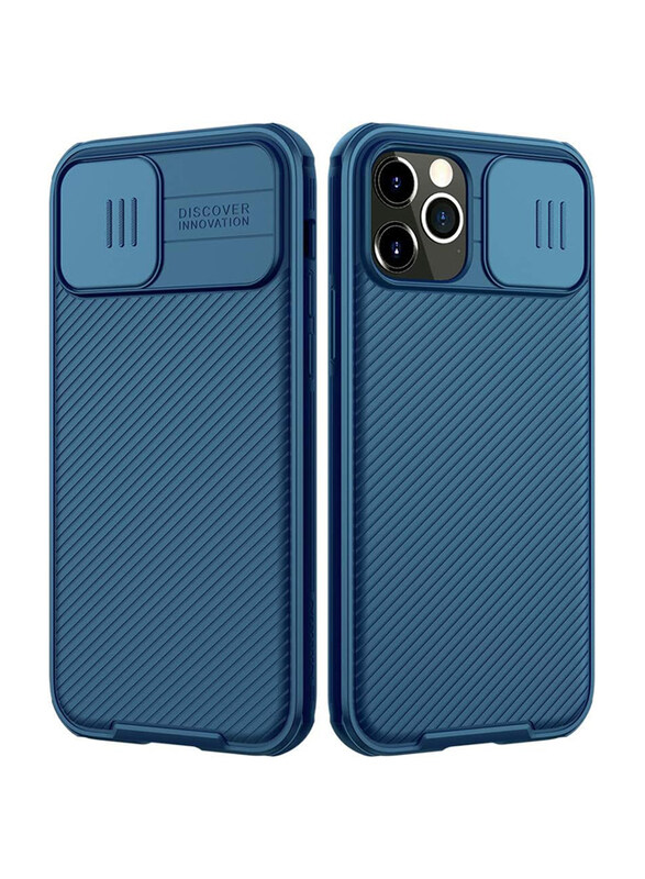 

Nillkin Apple iPhone 12 and 12 Pro CamShield Slim Stylish Protective Mobile Phone Case Cover with Slide Camera Cover, Blue
